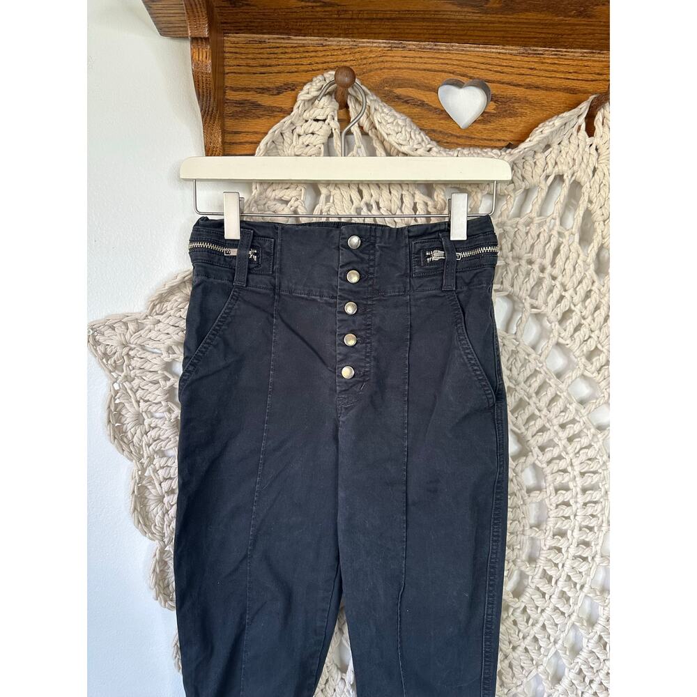 A.L.C Rowan Moto Zipper Button Fly High Rise Skinny Pants Size 2 - Picture 2 of 5